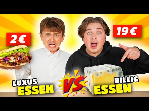 We eat LUXURY vs. CHEAP products 🧀🍦🍖 with smiley