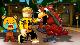 فيلم روبلوكس : غزال الغابة مش متوحش???? قصة الغزال الباكى ????????  بعد يوم طويل ف المخيم قابلناه ..!