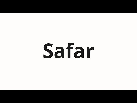 How to pronounce Safar