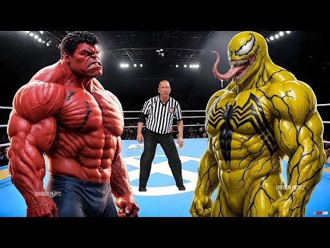 RED HULK VS YELLOW VENOM - EPIC BATTLE