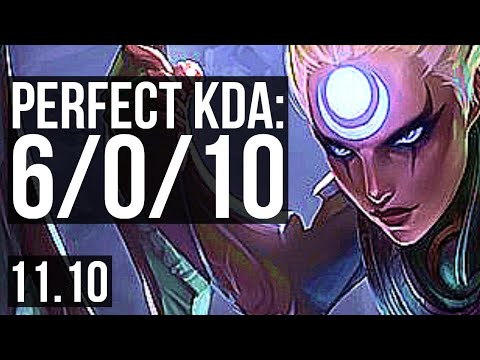 DIANA vs ZAC (JUNGLE) | 6/0/10, 68% winrate, Dominating | KR Master | v11.10
