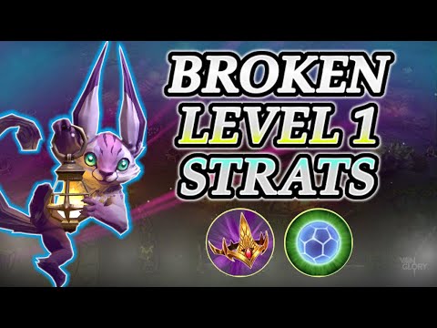 OP LEVEL 1 STRATEGY AND SLOWS FLICKER JUNGLE - VAINGLORY 5V5 GAMEPLAY