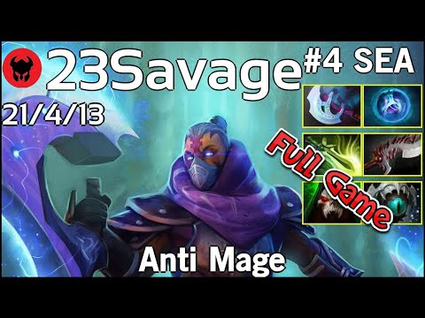 23Savage plays Anti Mage!!! Dota 2 Full Game 7.20