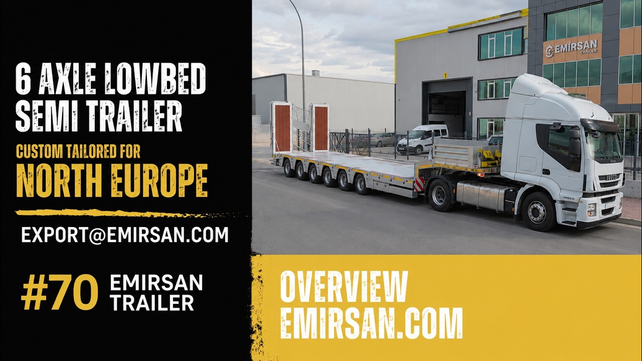 6 Axle Lowbed Semi Trailer by Emirsan