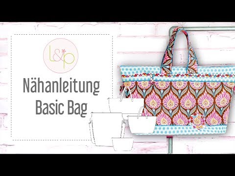 Nähanleitung lillesol Basic Bag - ein ganz einfache Tasche in 4 verschiedenen Größen nähen