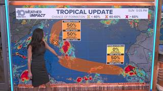 Tracking the Tropics: Monitoring two systems in the Atlantic as one is likely to develop
