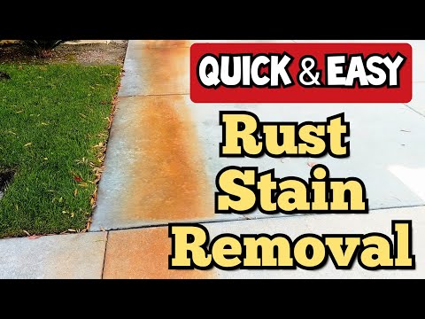 How to REMOVE RUST STAINS from your driveway QUICKLY & EASILY