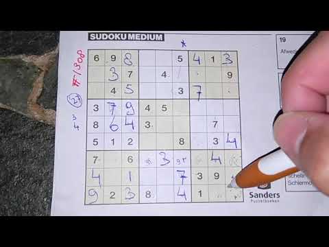 Our daily Sudoku practice continues. (#1308) Medium Sudoku puzzle. 08-08-2020