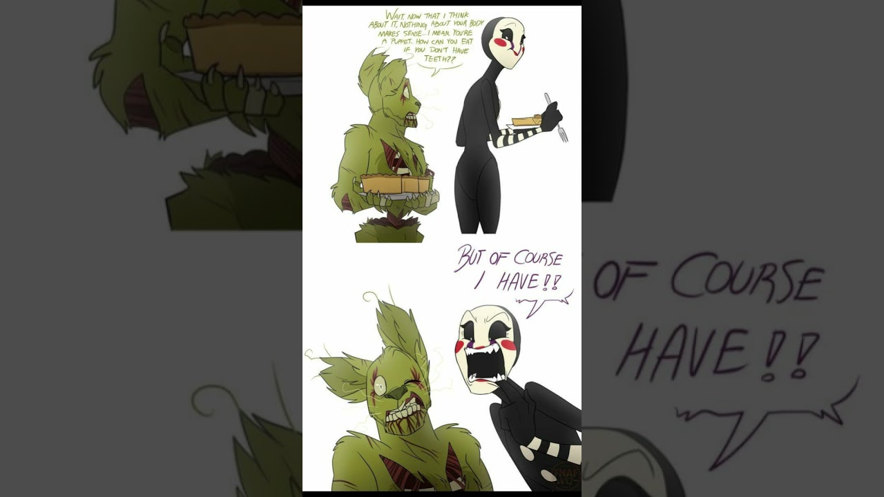 Puppet has teeth #fivenightsatfreddyscharacter #fnaf #funny #comicdub