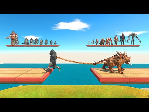 Infernals Against Primates in Tug of War - Animal Revolt Battle Simulator