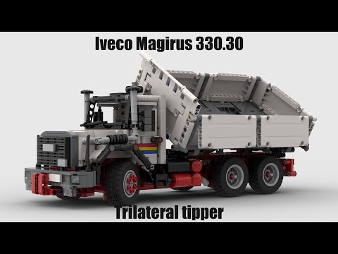 Iveco Magirus 330.30 trilateral tipper - Lego MOC by OldOlneyLego