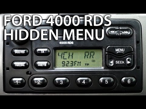 Ford 4000 RDS radio diagnostic mode and speakers test (hidden menu)