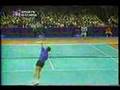 John McEnroe breaks racket... unintentionally!!