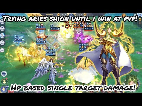 Saint Seiya: Awakening (KOTZ) - Trying Aries Shion until I Win! HP Based Single Target Damage!