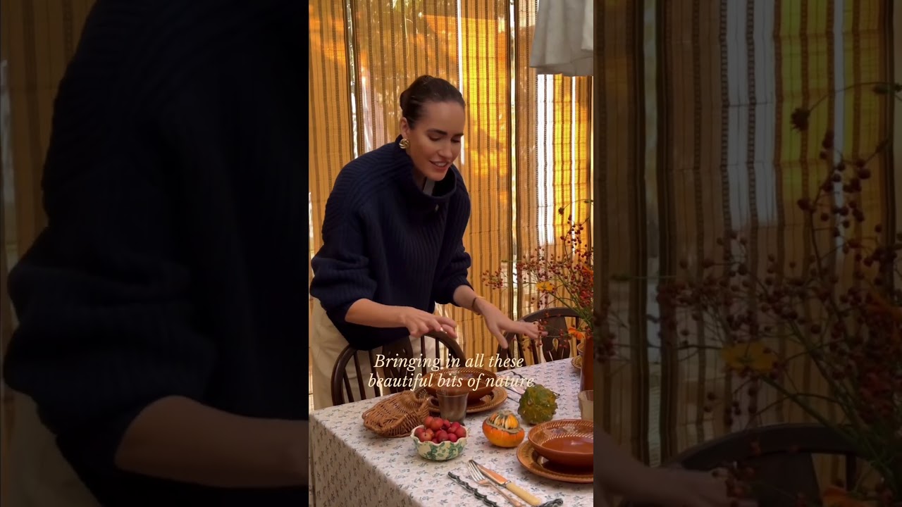 Setting the table for Thanksgiving with Sharland England’s new Orchard ceramics 🍂