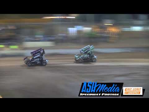Sprintcars: Crazy Heat Race Finish - Lack, Gee and Oldfield - Archerfield Speedway