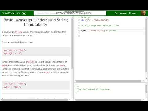 Basic Javascript Understand String Immutability Free Code Camp Dani