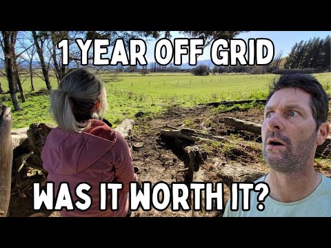 One Year Off-Grid: Couple Builds Tiny House Homestead (Full Transformation)