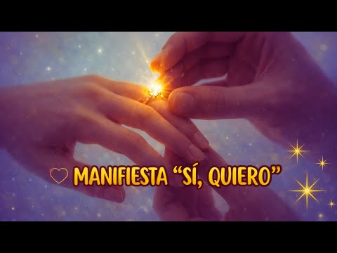 💍 SÍ, QUIERO: MANIFIESTA EL AMOR QUE DESEAS 💕 Meditación