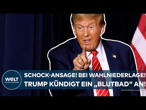 Video Thumbnail: DONALD TRUMP: Ex-Präsident kündigt ein "Blutbad" an, falls er die Wahl in den USA verlieren sollte