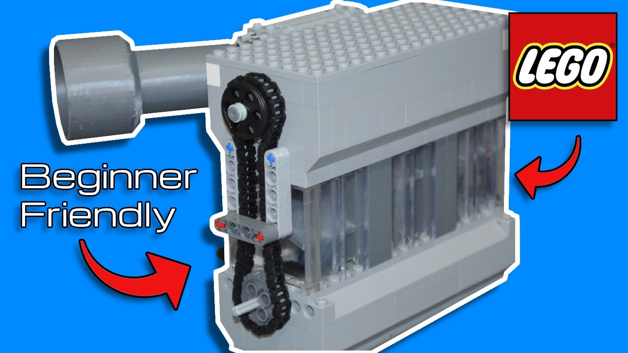 Let's Build a Mighty LEGO Inline-3 Vacuum Engine! (Tutorial)
