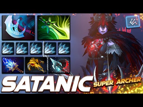 Satanic Drow Ranger Super Archer - Dota 2 Pro Gameplay [Watch & Learn]