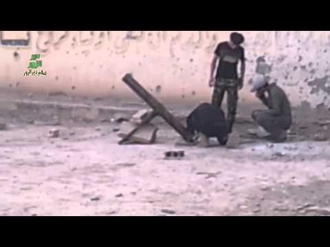 استهداف مقرات النظام في شارع البو سرايا بقذائف الهاون من قبل كتيبة رايات الحق في دير الزور