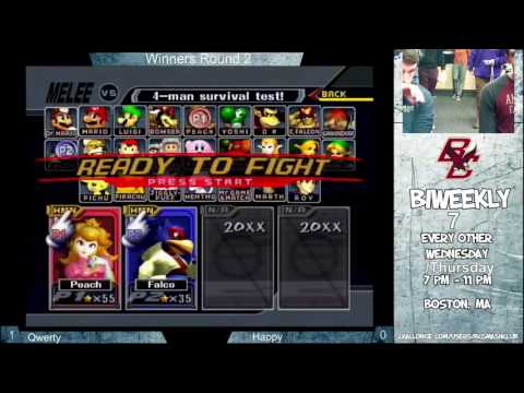 BC Biweekly 7: Winner's Round 2 - Happy (Falco) vs. Qwerty (Sheik/Peach)