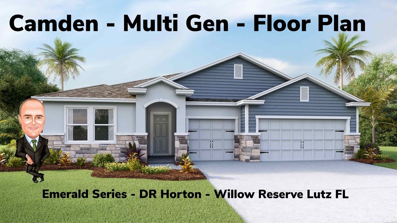 Camden MULTI-GEN floor plan by DR Horton | Willow Reserve Lutz, FL | New Home Tour