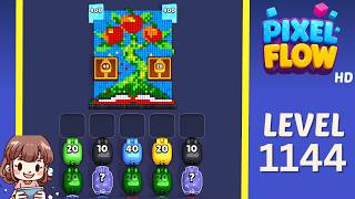 Pixel Flow Level 1144 Solution Walkthrough