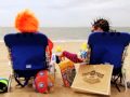 Dean And Stevie Chillin On The Coney Island Beach