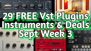 Video thumbnail for 29 Best New FREE VST PLUGINS, Vst Instruments, SAMPLE PACKS & Huge Deals - SEPTEMBER 2021 Week 3 by Amner Hunter
