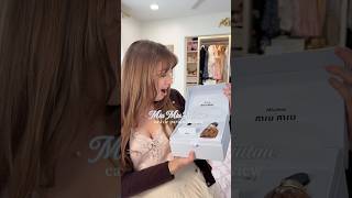 unboxing luxury pr from miu miu 🩵🌟 #gifted #perfumecollection #perfumereview #miumiu #shabbychic