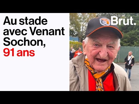 Au stade avec le supporter le plus âgé du stade Lavallois