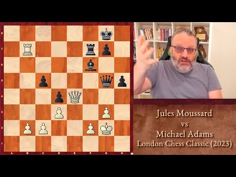 5 Minutes with GM Ben Finegold: Moussard vs Adams, London Chess Classic (2023)