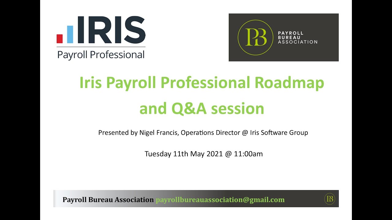 PBA - Iris Payroll Professional Roadmap