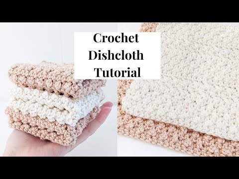 Easy Rustic Crochet Dishcloth Tutorial - Free Crochet Washcloth Pattern