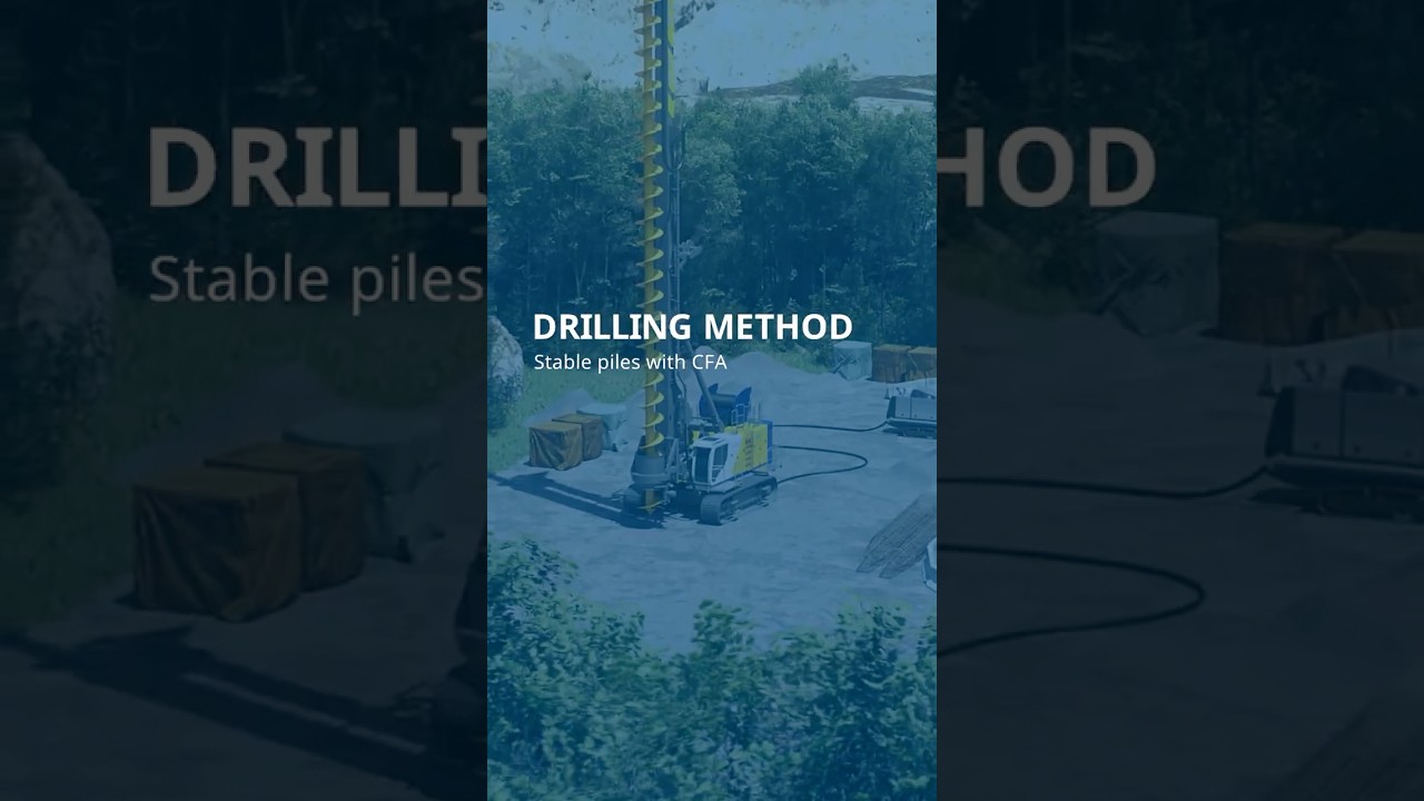 Continuous flight auger drilling (CFA) 🔥 #shorts #construction #bauerpower #drilling