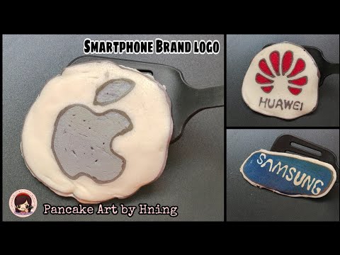 Smartphone Brand logo pancake art - Apple, Huawei, Samsung