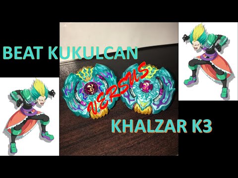 BEYBLADE BATTLE: TAKARA TOMY'S BEAT KUKULCAN VS HASBRO'S KHALZAR K3 BEYBLADE