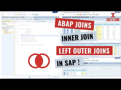 SAP ABAP Joins - Inner Join - Left Outer Join - Examples [english]