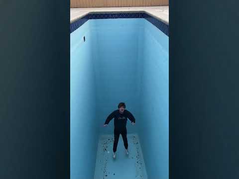 Caylus jumps into an empty 10ft pool but every trike he tries escaping it gets deeper #shorts