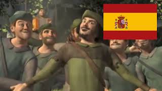 Shrek Merry men Robin hood song - (castellan spanish)