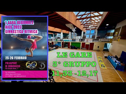 AICS Piemonte 1^ Gara Regionale Ginnastica Ritmica 3° Gruppo ORNAVASSO VB 25.2.23