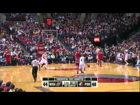 Damian Lillard 18 Pts vs Wizards (5 Asts...2 Threes...Facial on Nene...1.21.13) Highlights