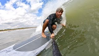 Our Last Surf in the States. Motor-sailing South for a Good Crossing Angle to the Bahamas!!