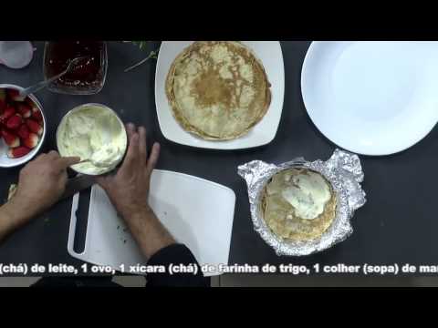 Receitas Bom Sabor 01/07/2015 - Bolo de panqueca com morango e cream cheese