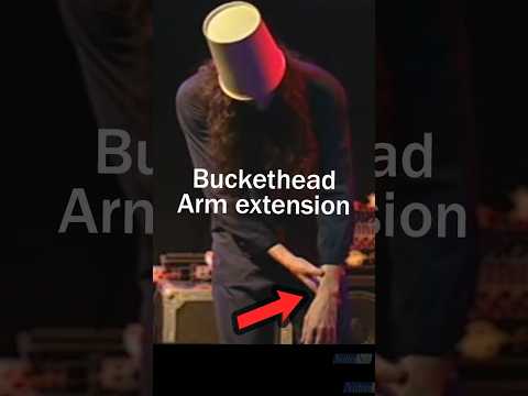 Buckethead pulls an extra 6 inches on stage!!! 😲😂 #guitar #music #buckethead #shorts #magic #alien