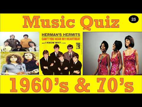 Pop Music quiz 1960s & 70's No  25