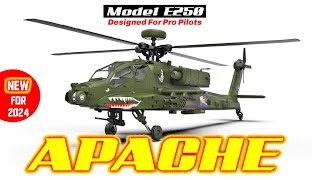 Highly Detailed Military RC Heli - AH-64 APACHE E250 - Pro Version